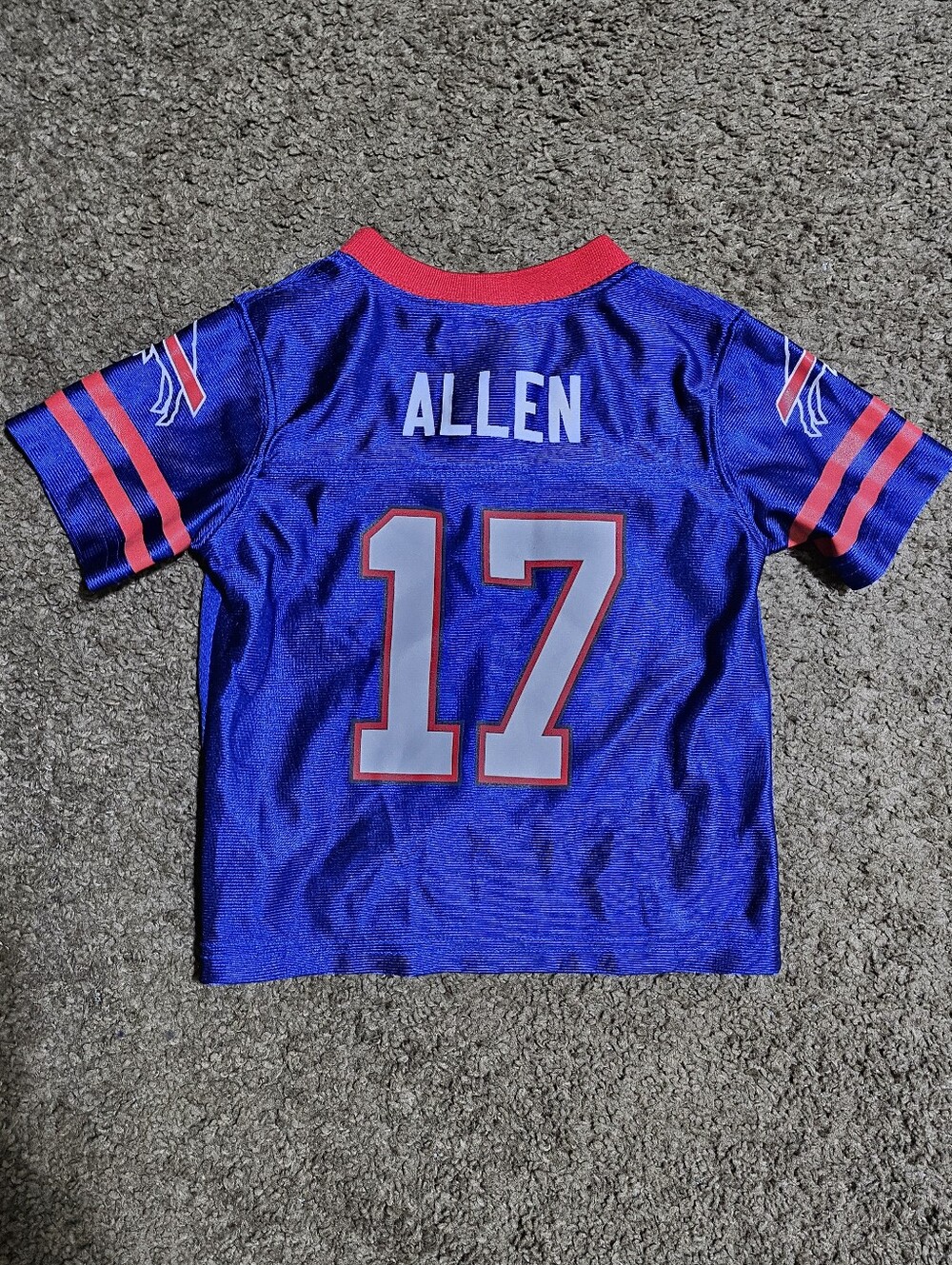 NFL TEAM APPAREL BUFFALO BILLS ALLEN #17 TODDLER KIDS JERSEY SIZE 2T BLUE/RED - Picture 8 of 8